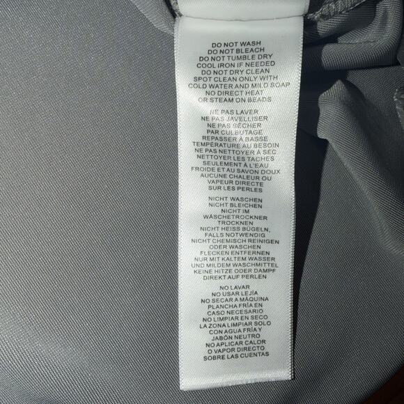 Adrianna Papell Gray Velvet Cocktail Dress Size 4 Illusion V Holiday Party - Picture 8 of 9